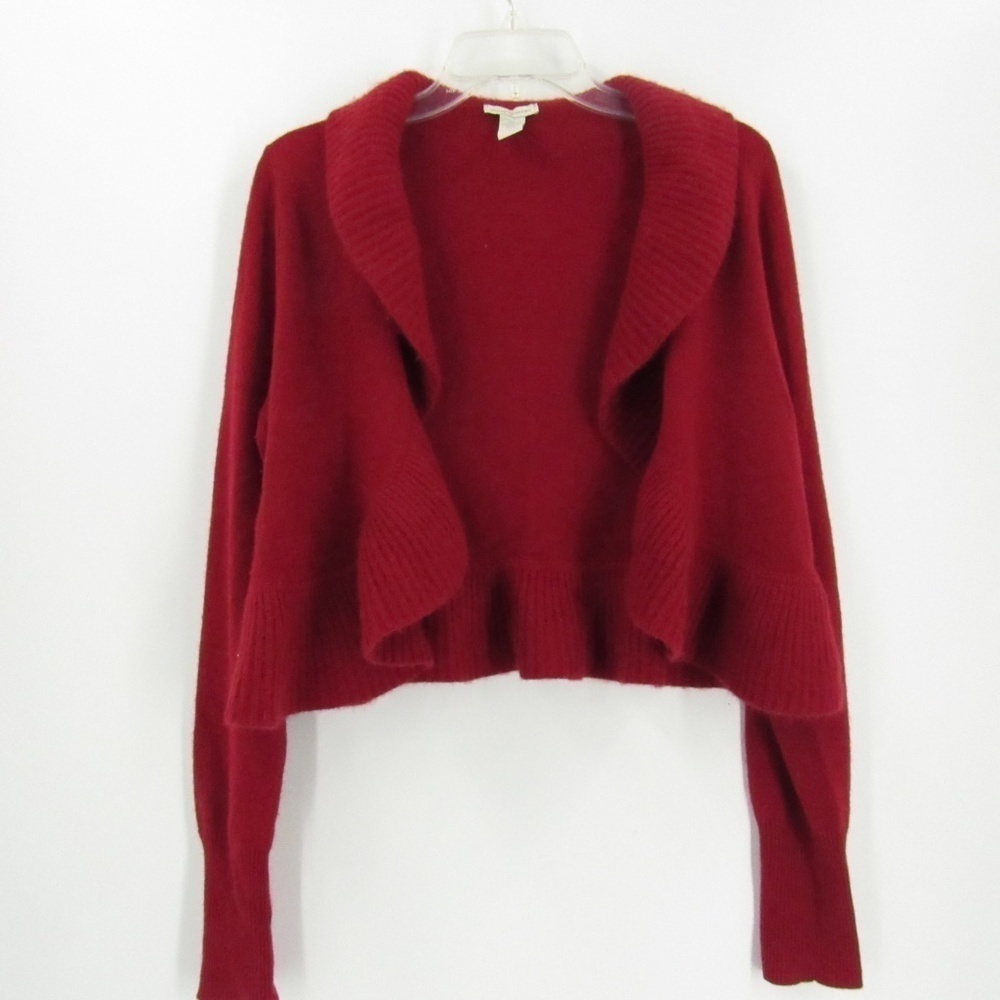 White + Warren Deep Red Cashmere Sweater L